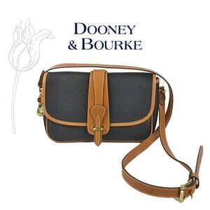 Dooney & Bourke All-Weather British Tan Large Equestrian Leather Crossbody
